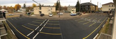 commercial asphalt paving edmonton - completed project