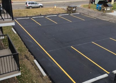 edmonton asphalt paving - overhead view parking lot