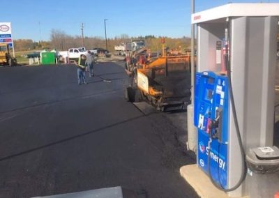 gas station worker paving - edmonton parking lot paving